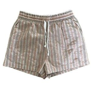 Forever 21 Tan Striped Shorts, Sz Large